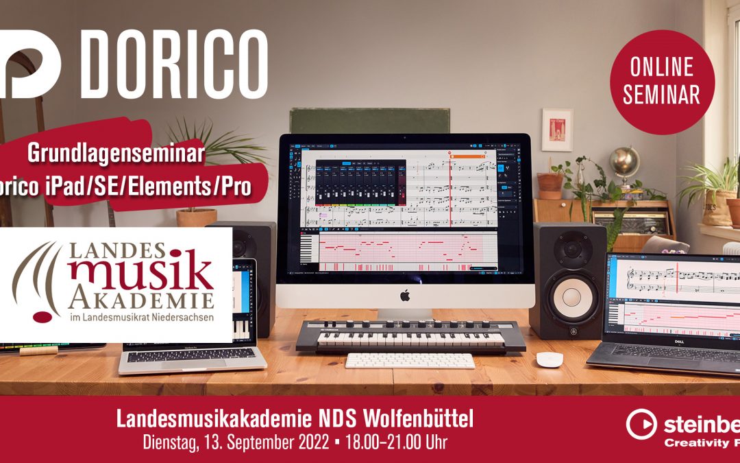 Online-Seminar: Grundlagenseminar für Dorico iPad/SE/Elements/Pro (ohne Vorkenntnisse)