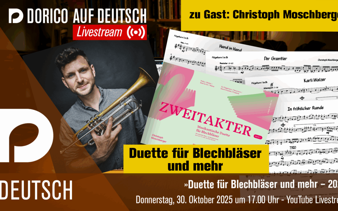 Dorico auf Deutsch – Livestream