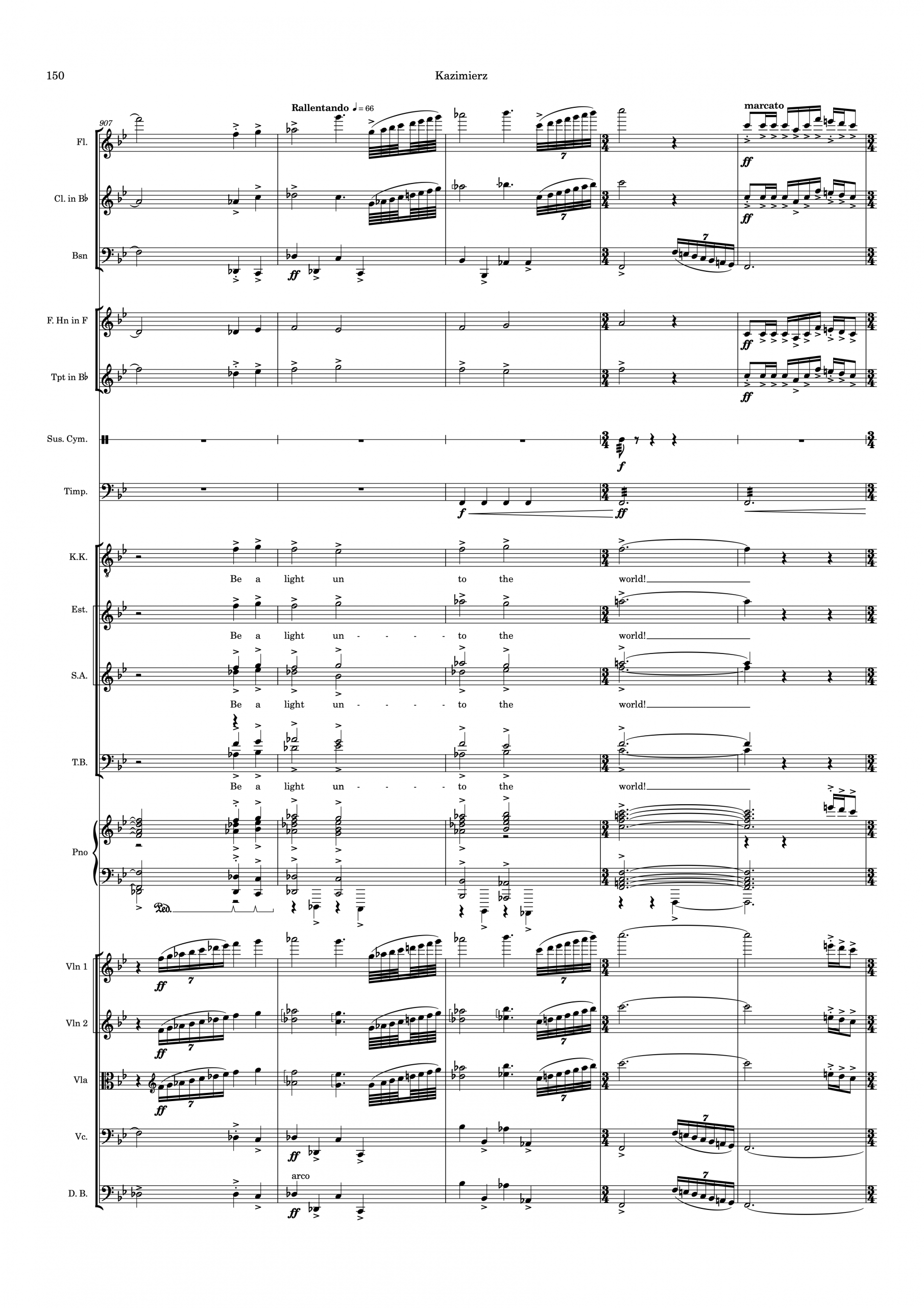 Page 150 of the score of The Fable of Kazimierz