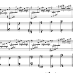 A passage of harp writing which was a little fiddly to set up the first time, but being able to copy/paste the cross-staff tuplet pattern and repitch using the note tools popover made subsequent bars much easier