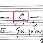 Piano dynamic in the Holmès original manuscript: not dissimilar from Forte dynamics whose long tails might be faded...